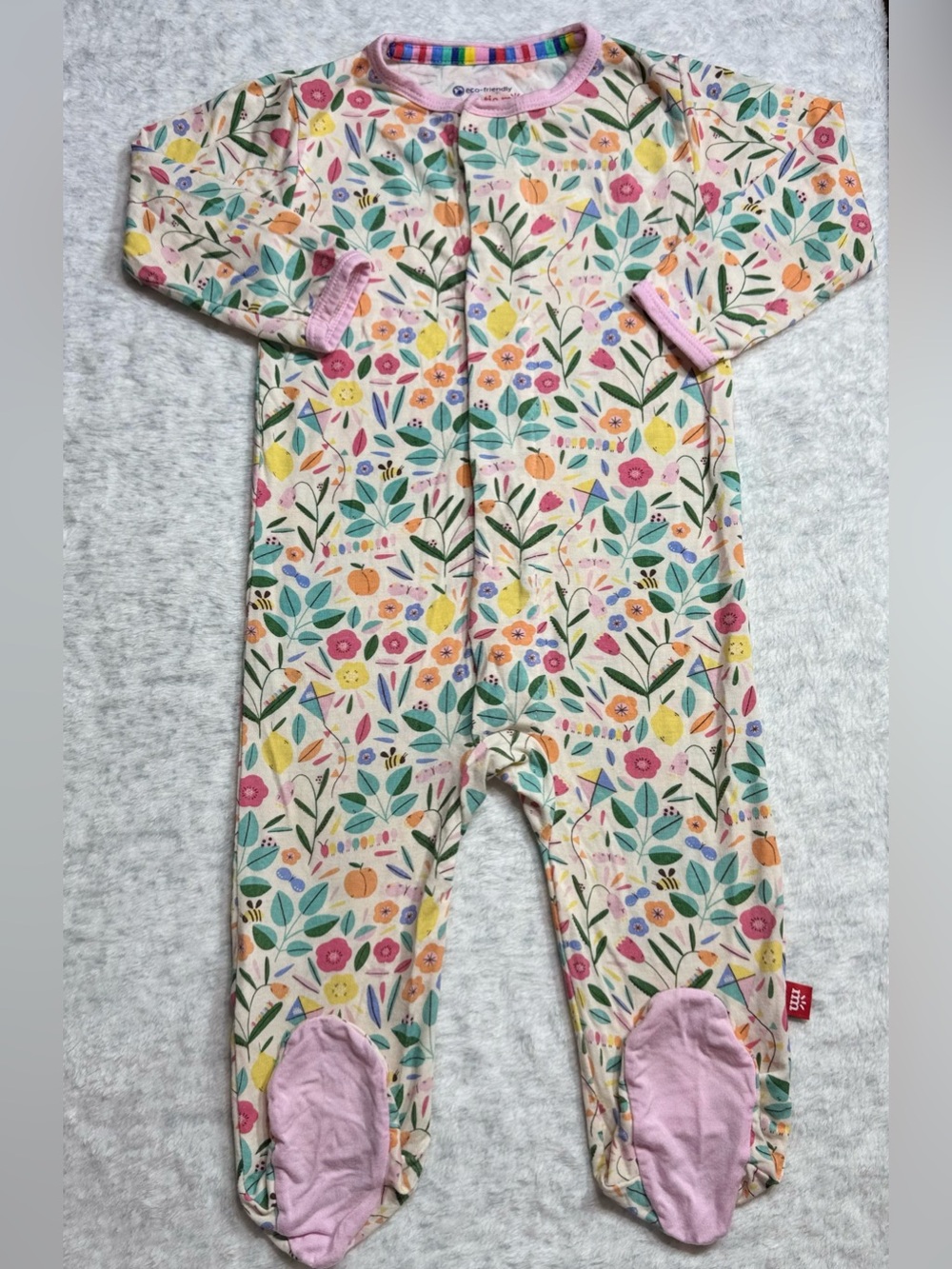 NWOT Magnetic Me Garden Floral Footie Sleeper 6-9M Baby Girl Modal Bloom